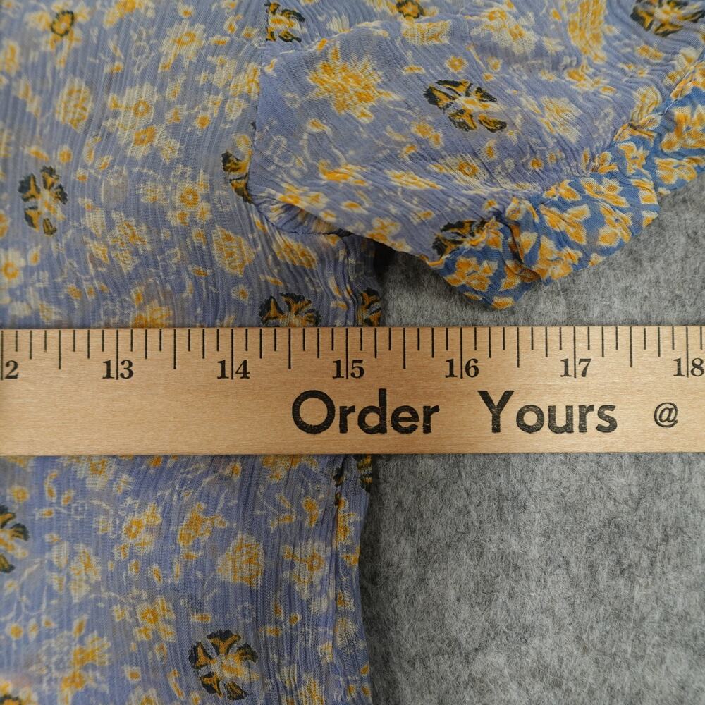 Anthro Maeve Dress Womens 4 Morning Glory Lilac Sheer Floral Praire Cottagecore - Picture 6 of 8